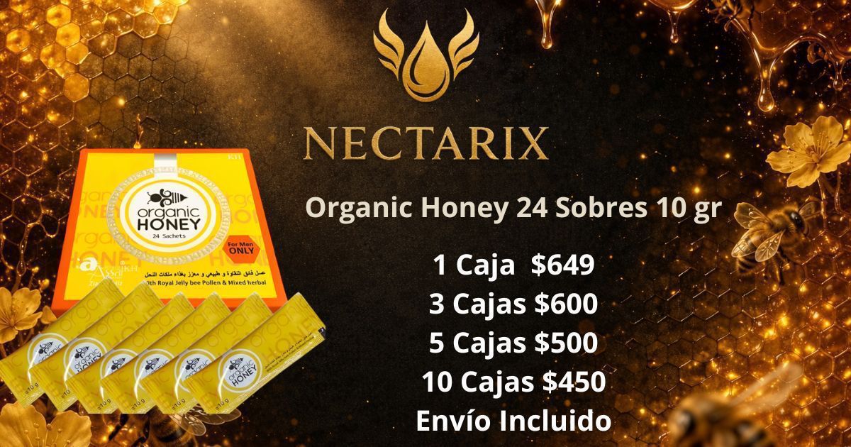 Organic Honey 24 sobres de 10gr al mayoreo en México