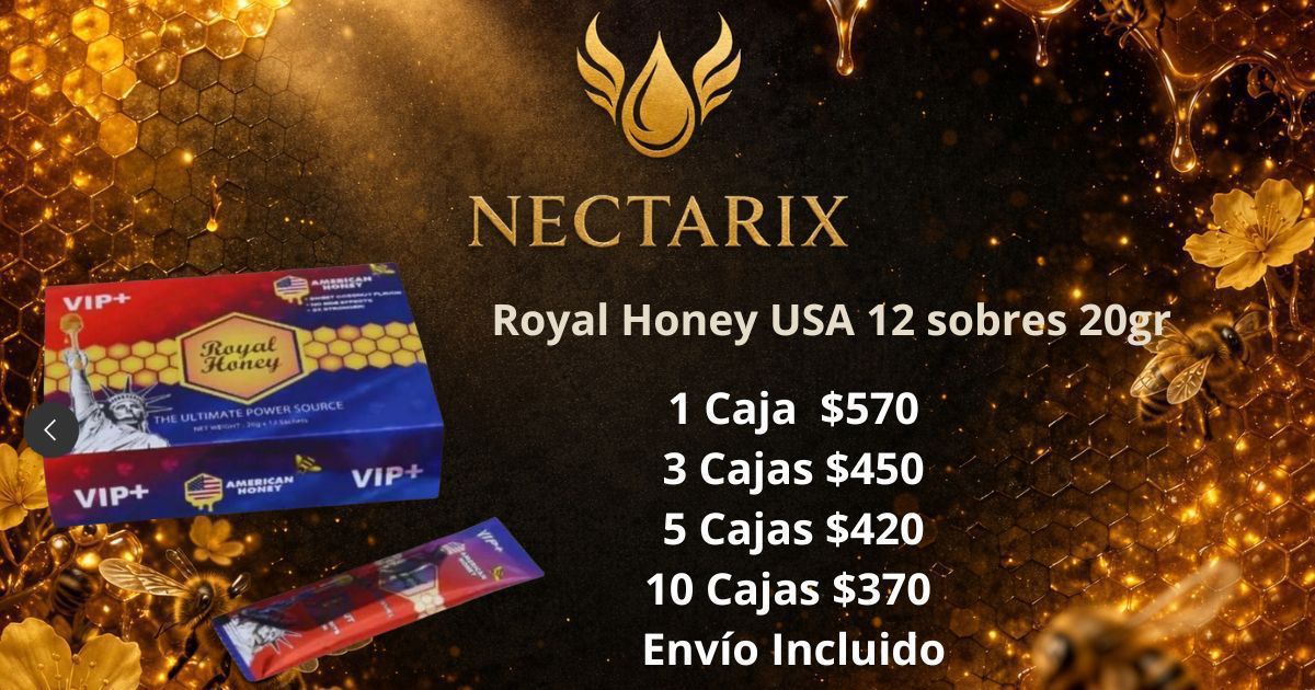 Royal Honey USA 12 sobres de 20gr al mayoreo en México